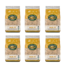 Nature's Path Whole O's ingredients closeup highlighting organic, simple components.