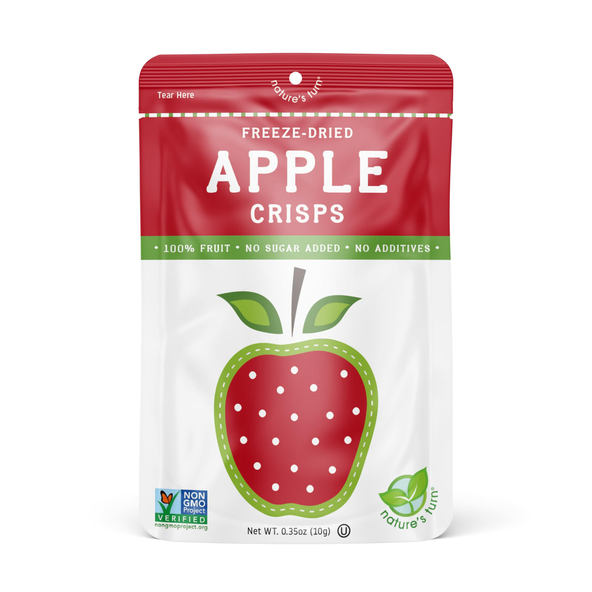 Nature's Turn apple crisp closeup highlights vibrant apple flavor and crisp texture.