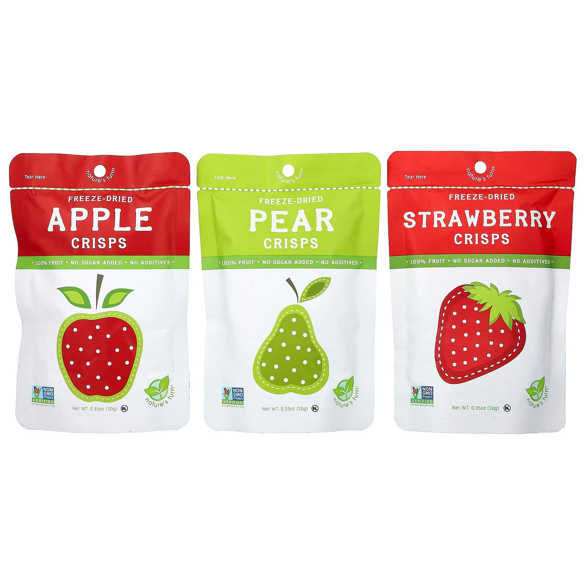 Nature's Turn Freeze-Dried Fruit Crisps apple bag: versatile topping for yogurt or cereal