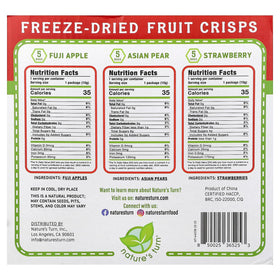 Nature's Turn Freeze-Dried Fruit Crisps pear variety bag: vibrant color, kid-friendly and portable