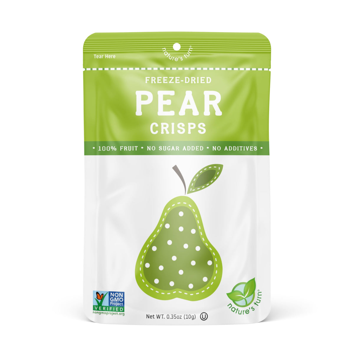 Nature's Turn pear crisps in yogurt bowl illustrate versatile topping option.