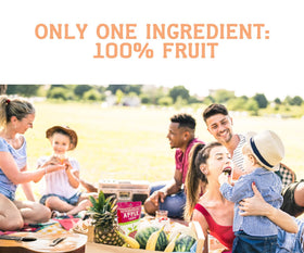 Nature's Turn pear crisps non-GMO badge highlights clean-ingredient snack.