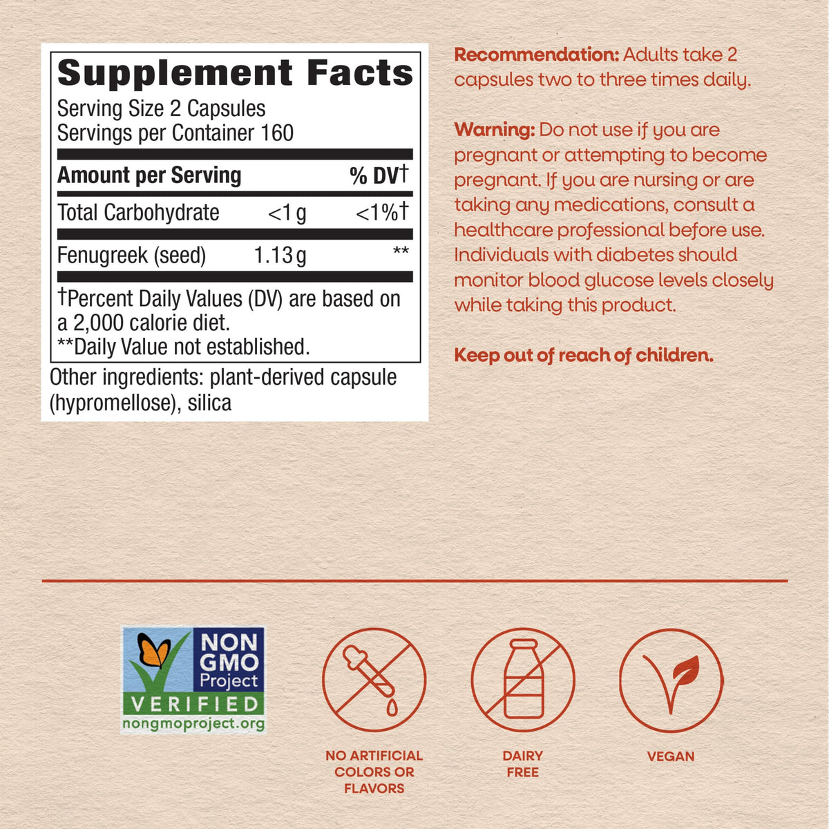 Nature's Way fenugreek packaging box highlights heritage