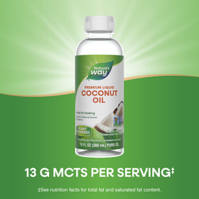 Nature's Way Liquid Coconut Oil dressings and dips add aroma and richness