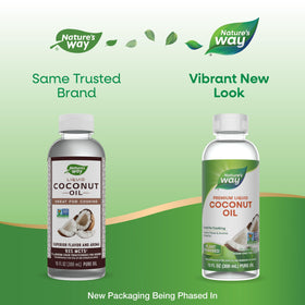 Nature's Way Liquid Coconut Oil kitchen scene enhances everyday cooking