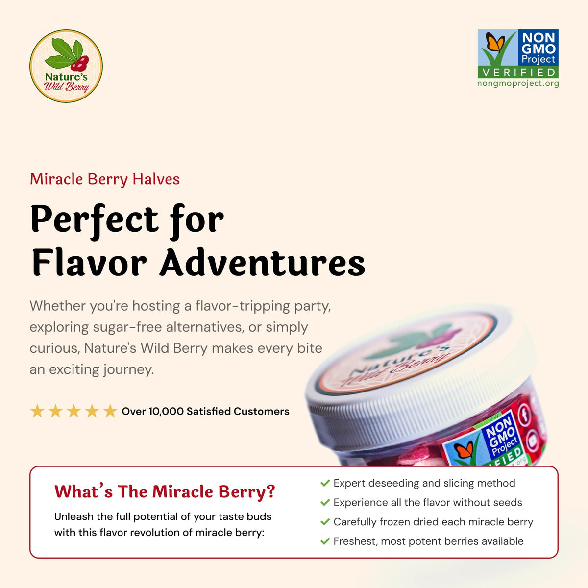 Nature's Wild Berry Halves beside lemon water highlighting sweeter perception.