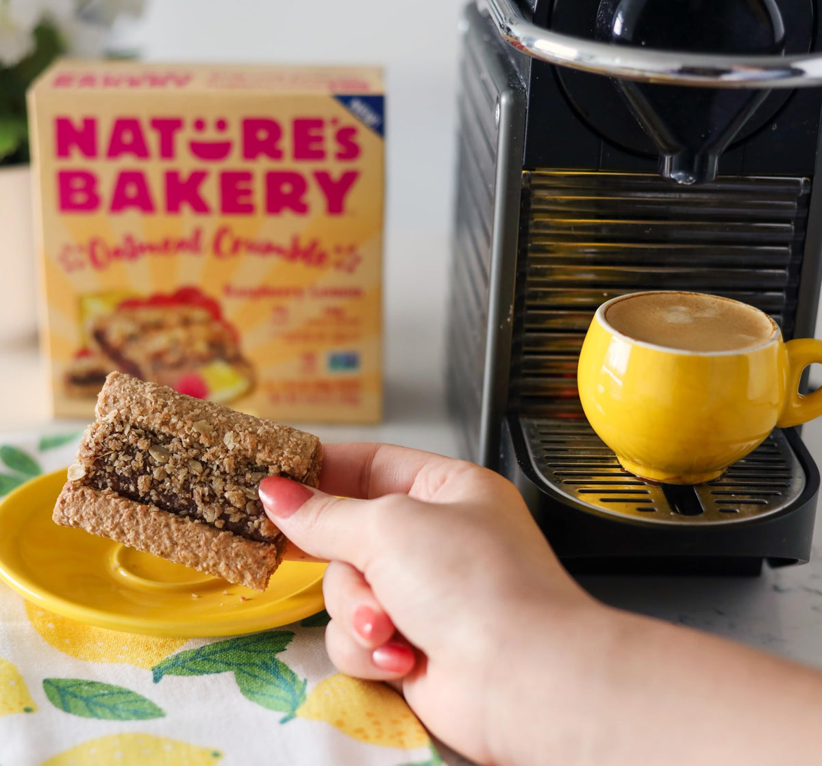 Nature's Bakery Non-GMO badge on packaging, clean ingredient choice.
