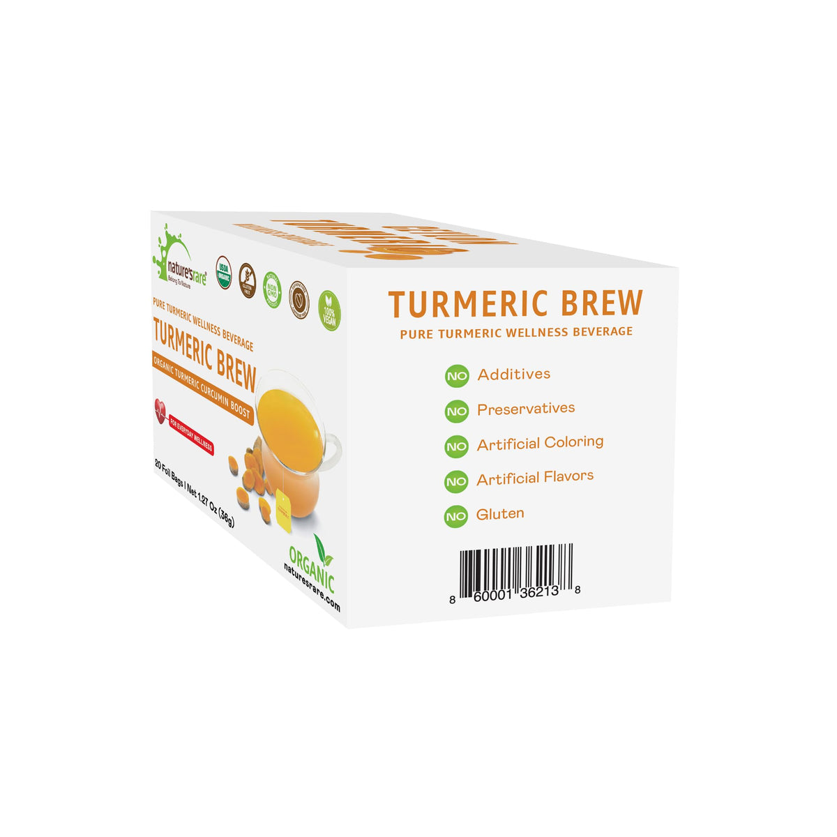 Nature'sRare turmeric brew highlights piperine notes to enhance savor and aroma.