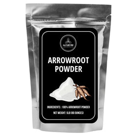 Naturevibe Botanicals Arrowroot Powder bag for gluten-free thickening in sauces and gravies
