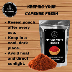 Naturevibe Botanicals cayenne powder for rubs and grilled meats with smoky heat