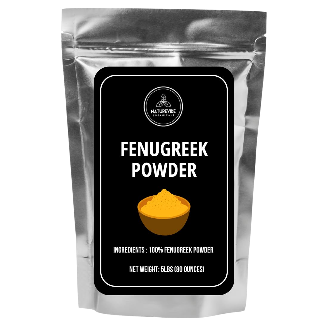 Naturevibe Botanicals fenugreek seed powder packaging ready for curry preparation
