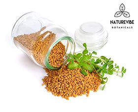 Naturevibe Botanicals fenugreek seed powder bag close-up showing freshness