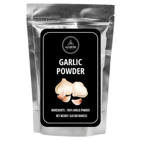 Naturevibe Botanicals garlic ground powder in jar for home cooking and flavor