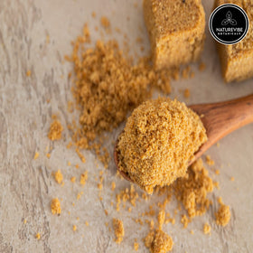 Naturevibe Botanicals jaggery powder perfect for baking with rich caramel flavor