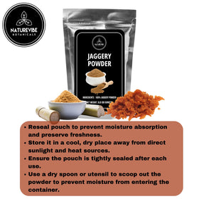 Naturevibe Botanicals jaggery powder is gluten-free and non-GMO