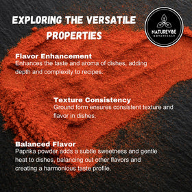 Naturevibe Botanicals Paprika Powder adds color and subtle heat to garnishes.