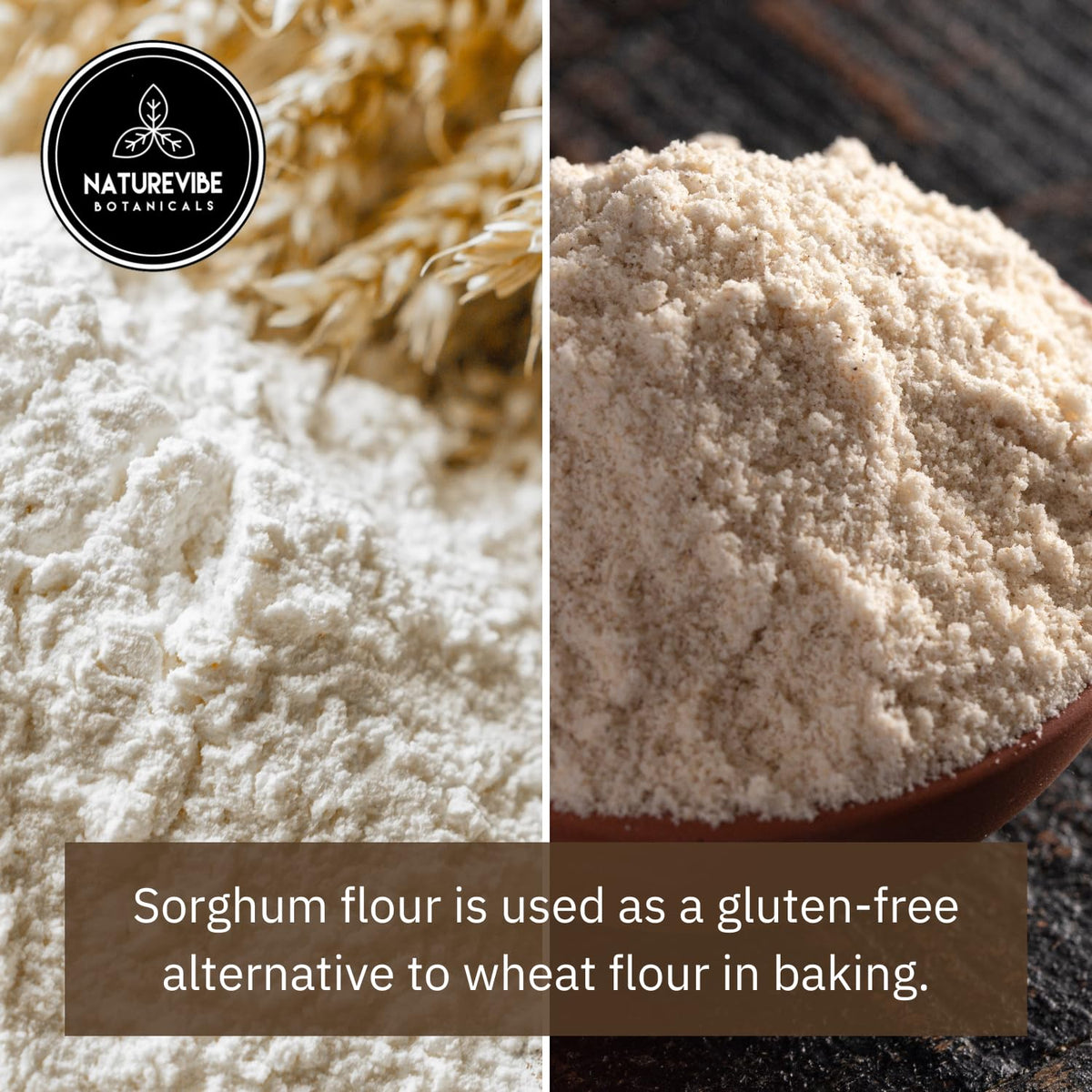 Naturevibe Botanicals Sorghum Flour used in flatbreads and roti recipes.