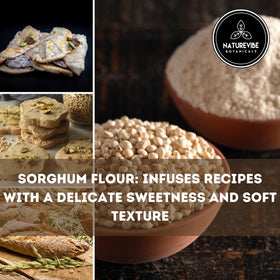 Naturevibe Botanicals Sorghum Flour measured for porridge and cereals.