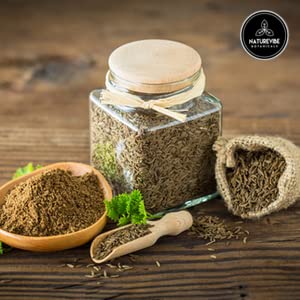 Naturevibe Botanicals cumin seed powder jar ready to season daily meals.