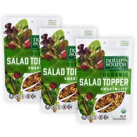 naturSource Organic Salad Topper with cranberries enhances salad flavor and texture.