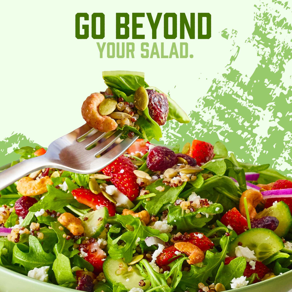 NaturSource salad topper bowl assembly ready for sprinkling on greens