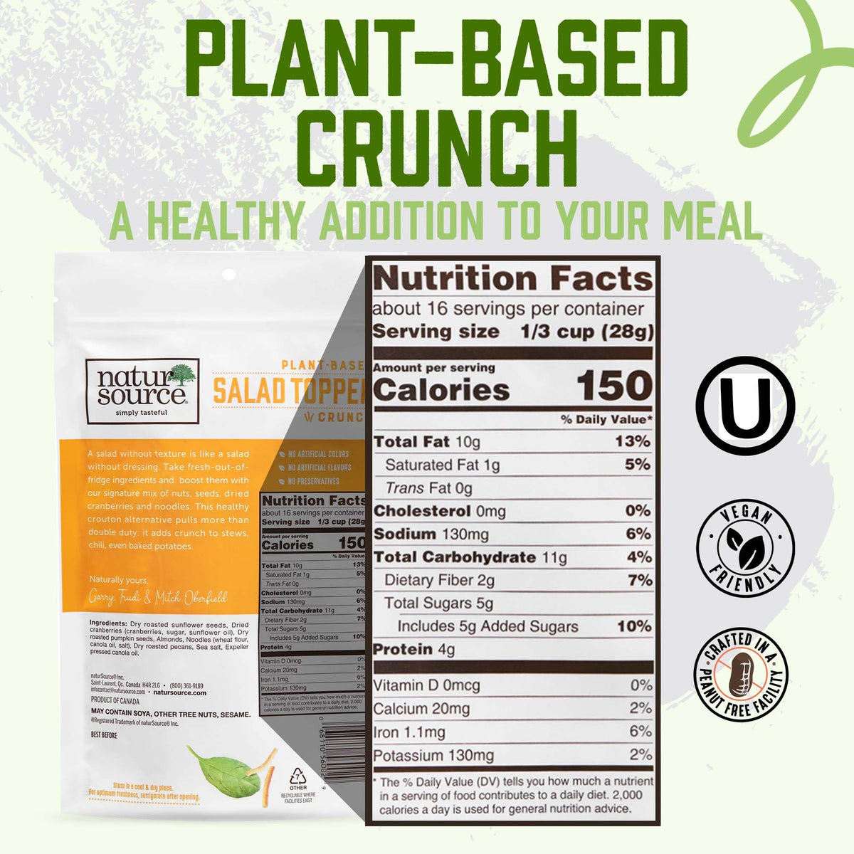 NaturSource Salad Topper Crunch crunchy noodles enhance salad texture and flavor