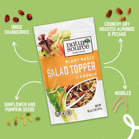 NaturSource Salad Topper Crunch with pumpkin seeds delivers toasted crunch to salads