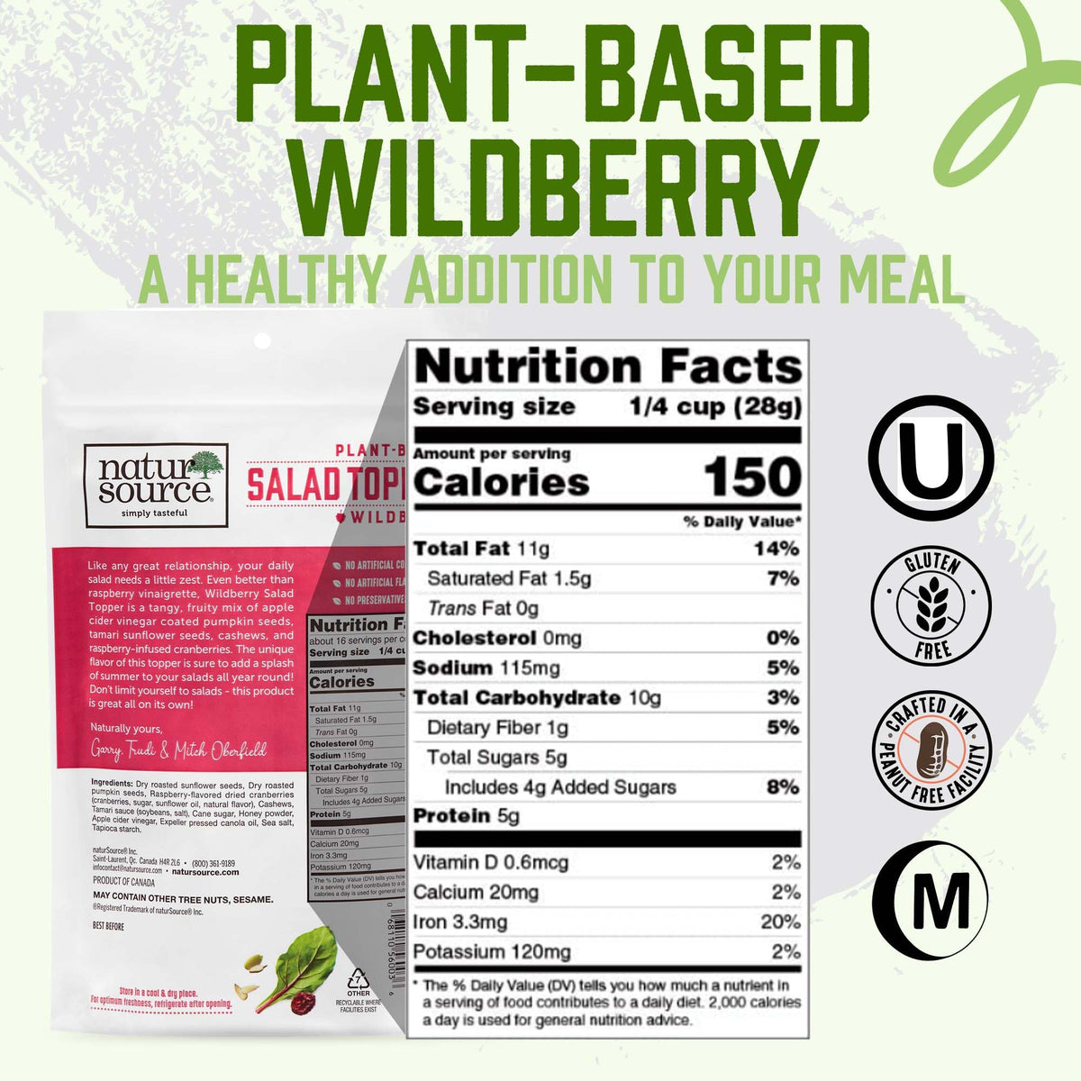 NaturSource Wildberry apple cider vinegar coating delivers zesty flavor in every bite.