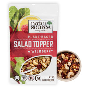 NaturSource Salad Topper Wildberry pumpkin seeds add crunchy tang to salads.