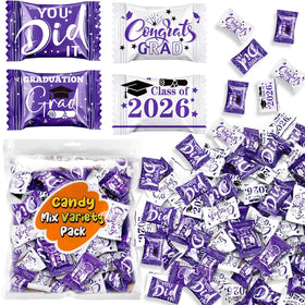 Naucoos Congrats Graduation Candies bag front for a festive graduation party.