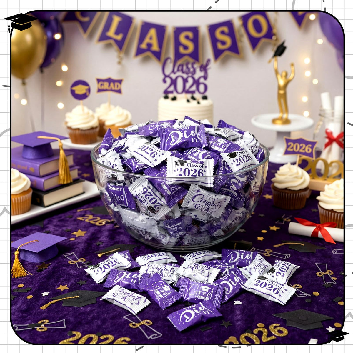 Naucoos 150-mint pack showing individually wrapped mints for easy sharing.
