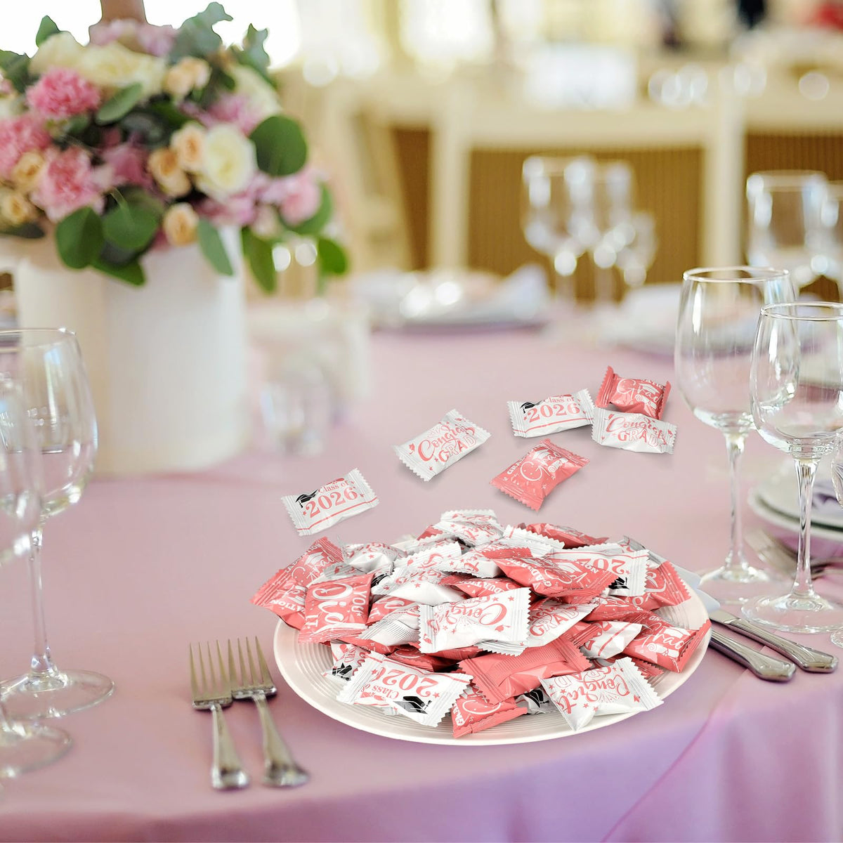 Naucoos grad candy table garnish for photo-worthy celebrations