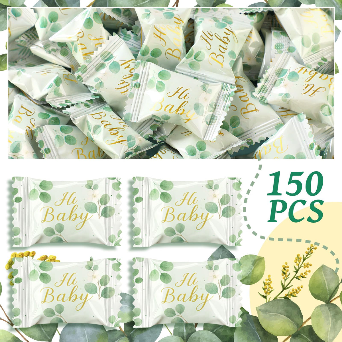 Naucoos Sage Green Mint Candy close-up shows creamy texture and smooth chew.