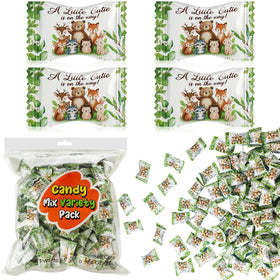 Naucoos Woodland Animals candy bag with festive baby shower design, ideal for favors.