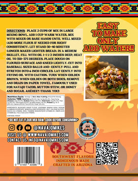Navajo Mike's Indigenous heritage seal signals certified Native-owned product.