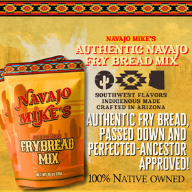 Navajo Mike's frybread dough shaping before frying for easy prep.