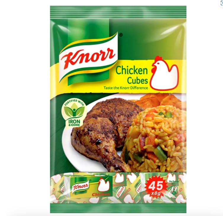 NAVIC DIRECT Knorr chicken cubes cooking idea image shows savory dishes.