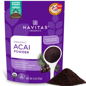Navitas Organics Acai Powder bag, ready for antioxidant-rich smoothies.