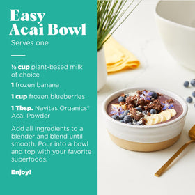 Navitas Organics Acai Powder dips and sauces topping ideas.