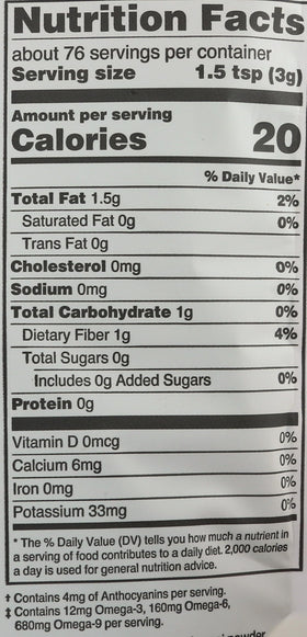 Navitas Organics Acai Powder in oats for fiber and flavor.