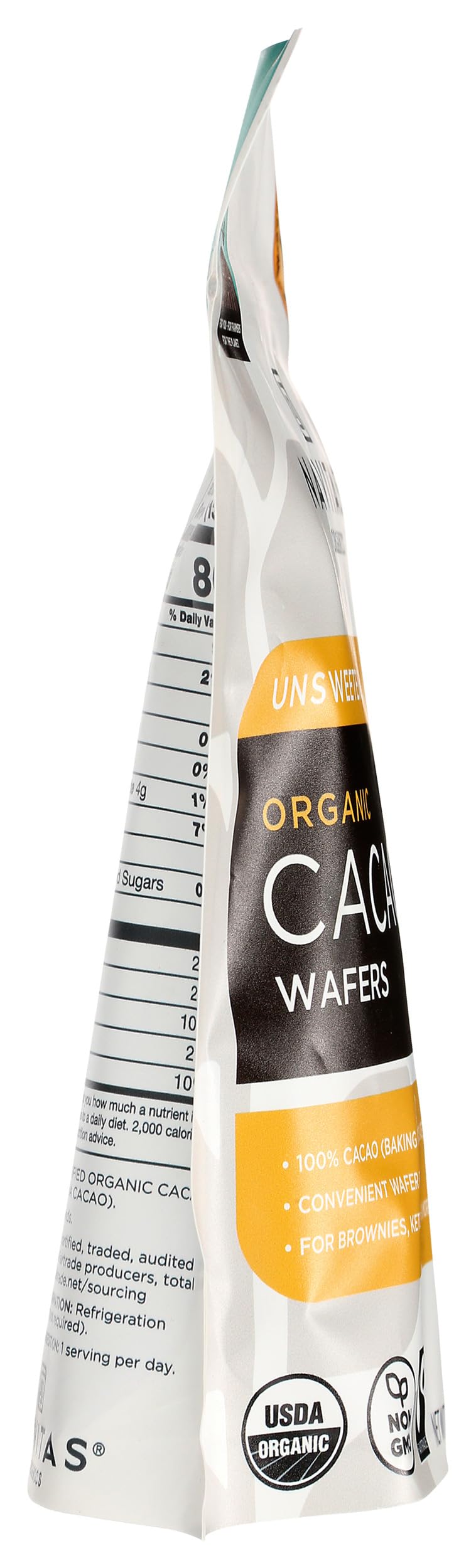 Cacao wafers paired with baking ingredients for versatile recipes.