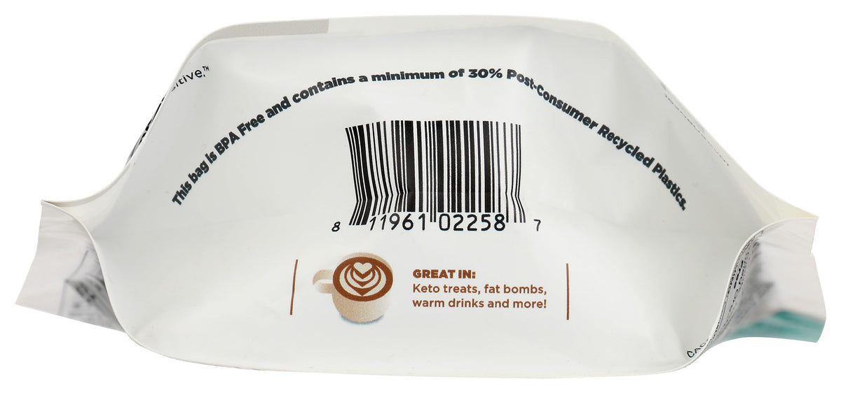 Non-GMO, gluten-free and vegan certification on packaging.