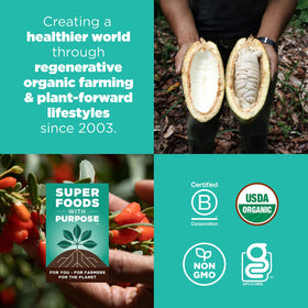 Navitas Organics vegan non-GMO icon signaling quality