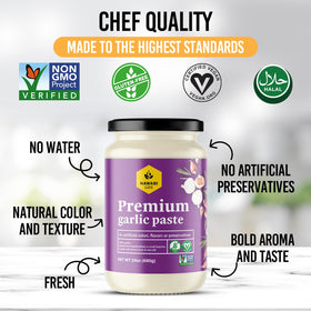 Nawabi Life Garlic Paste delivers concentrated flavor with no water or fillers.