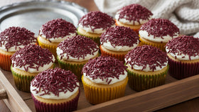 NCS Maroon Jimmies crown ice cream with festive shimmer