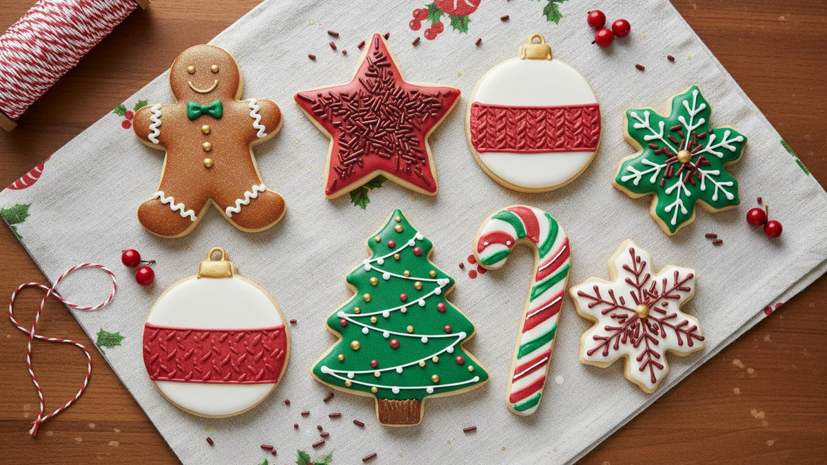 NCS Maroon Jimmies decorate cookies with a pop of color
