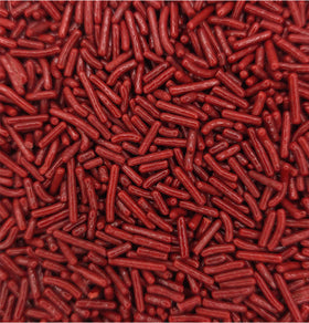 NCS Maroon Jimmies decorate cakes with bold maroon accents