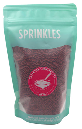 NCS Maroon Jimmies sprinkles brighten a dessert bowl with color