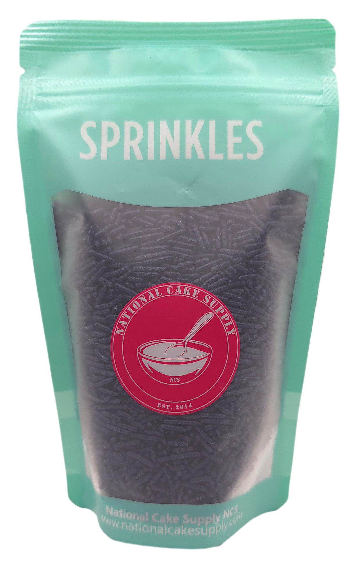 NCS Navy Blue Jimmies sprinkles on ice cream add color and crunch.