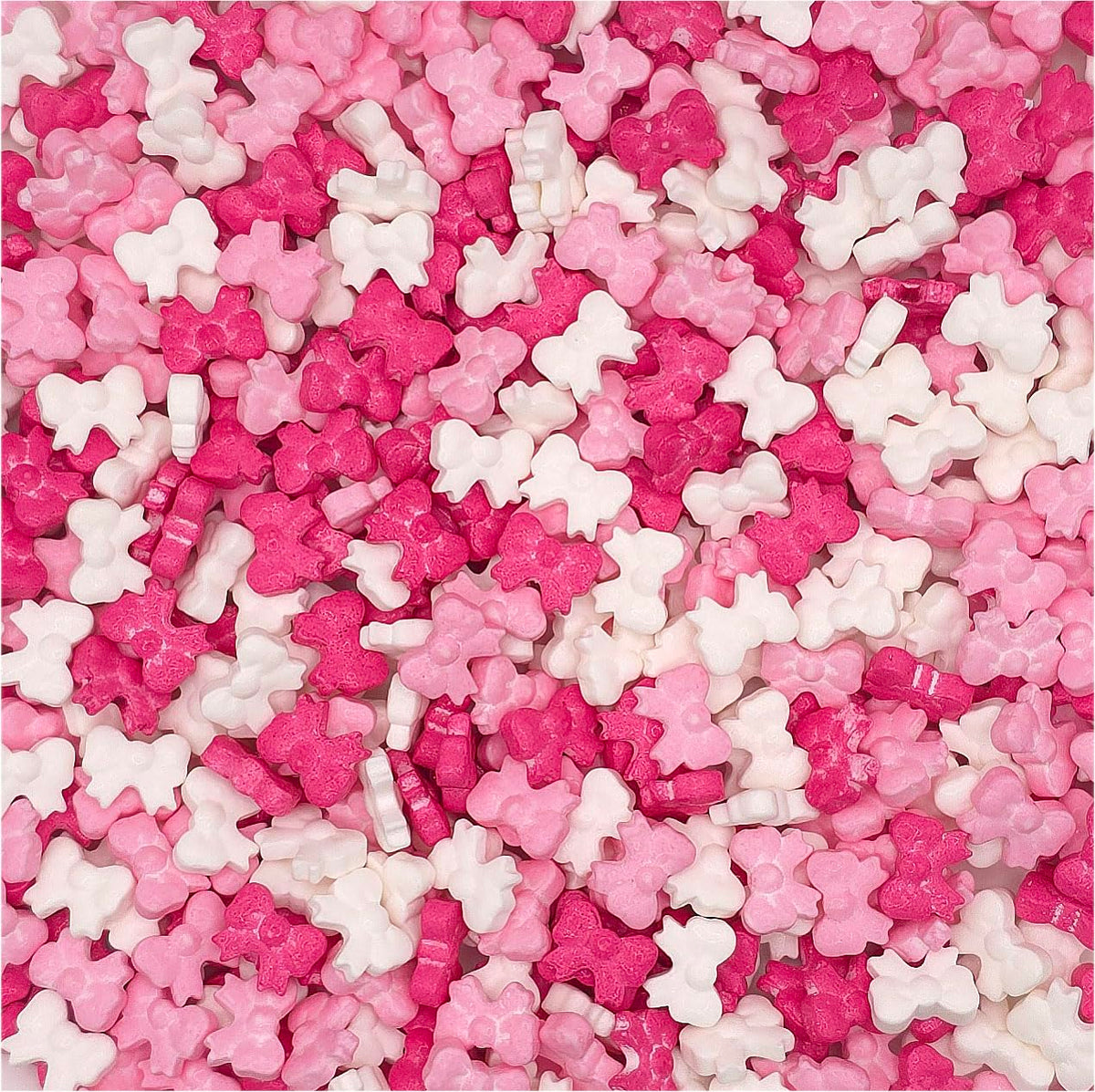 NCS Ribbon Bow sprinkles hot pink on cupcakes for vibrant decorations
